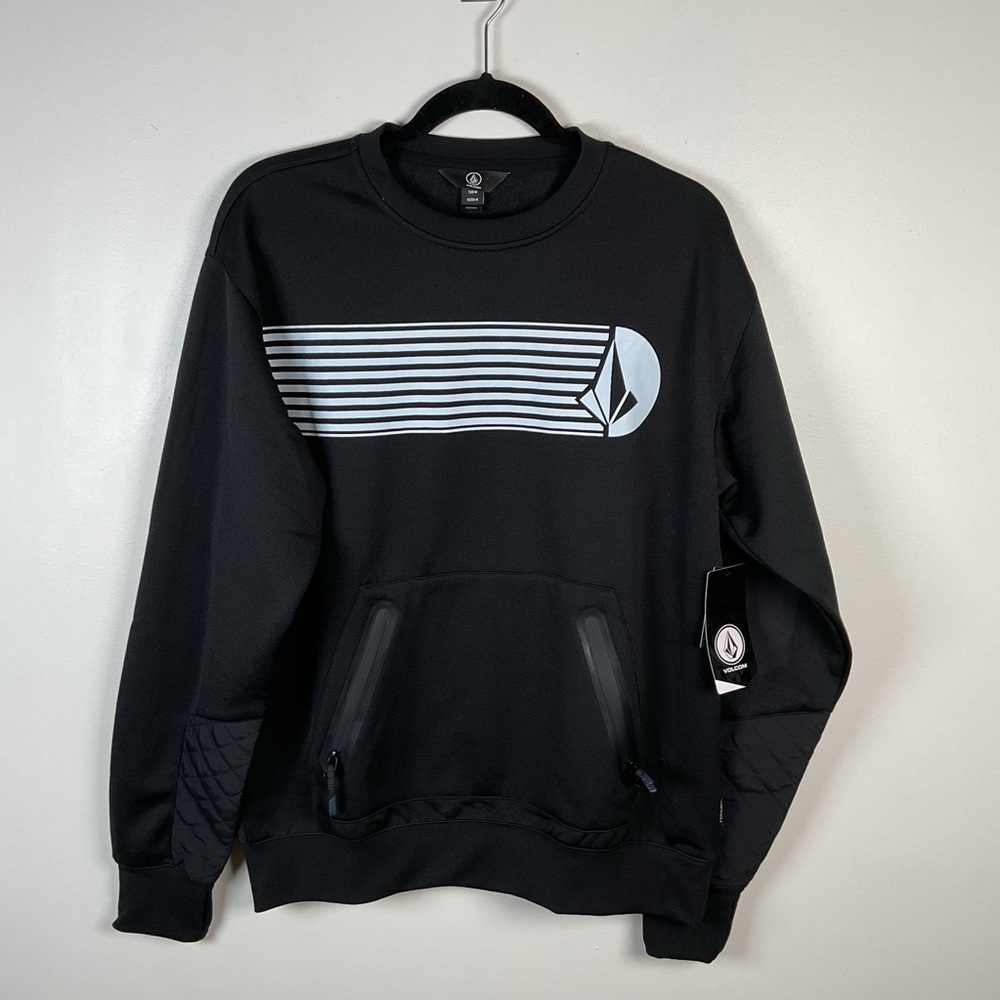 Volcom Men's Let It Storm Crew Riding Snowboard Fleece Sweatshirt Size Medium